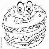 Burger Hamburger Cheeseburger Coloring page Colouring Picture  sketch template