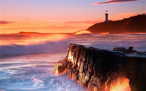 Lighthouse Sunset Wallpapers - Top Free Lighthouse Sunset Backgrounds ...