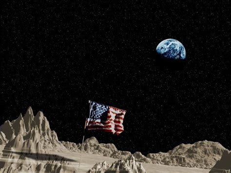 Earth Flag Flag on the moon Space Moons HD Art #Earth #Moon #flag #480P #wallpaper #hdwallpaper ...