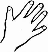 Printable Hand Coloring Page sketch template