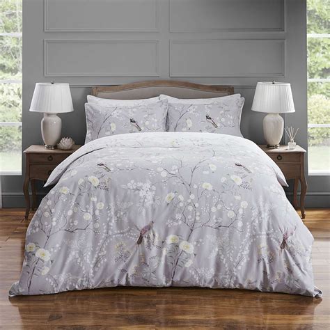 Dorma Maiya Grey 100% Cotton Reversible Duvet Cover | Dunelm | Luxury ...