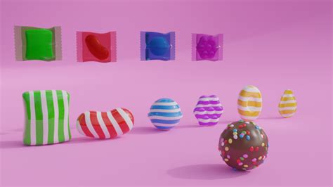 Candy Crush Candies Free 3D Model - .blend - Free3D