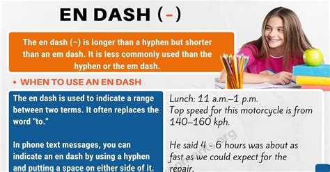 En Dash (–) When to Use an En Dash (N Dash) - Punctuation Marks