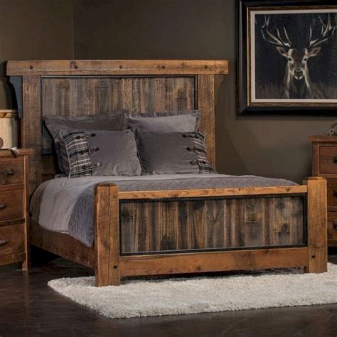 13 Elegant and Classic Rustic Furniture Ideas | Rustic furniture design, Rustic bed frame ...