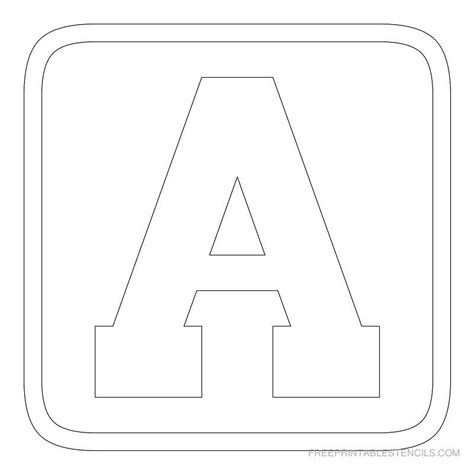 Free printable block letters stencils a z – Artofit