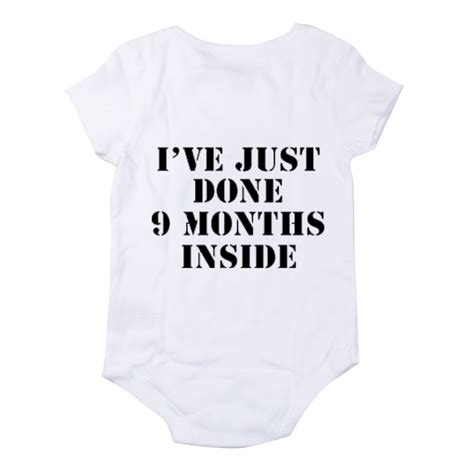 » 9 MONTHS INSIDE FUNNY Baby Grow Vests