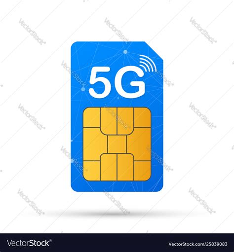 5g sim card mobile telecommunications technology Vector Image