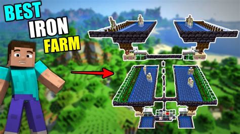 BUILDING UNLIMITED IRON FARM IN MINECRAFT - YouTube