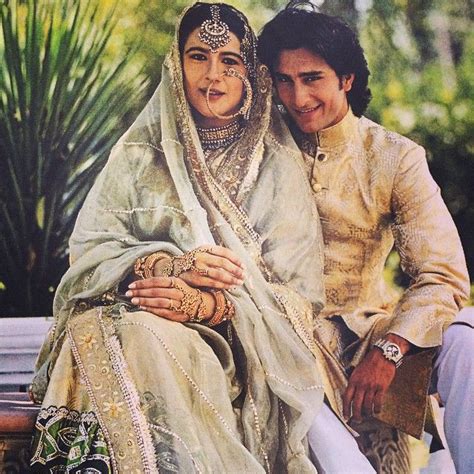 Saif Ali Khan and first wife Amrita Singh - wow at the nath! | Amrita singh, Bollywood wedding ...