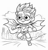 Premium Vector  Super Hero boy coloring Page For Kids sketch template