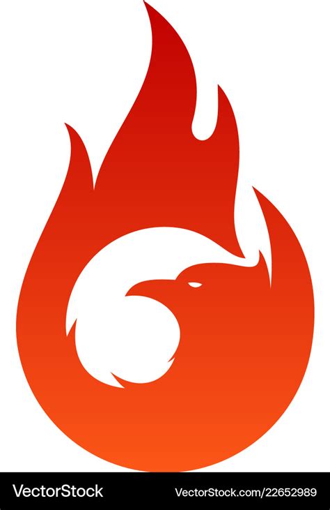 Phoenix fire logo icon design Royalty Free Vector Image