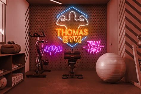 Gym Neon Signs - Home Gym Neon Signs,100% handmade. The gym environment ...