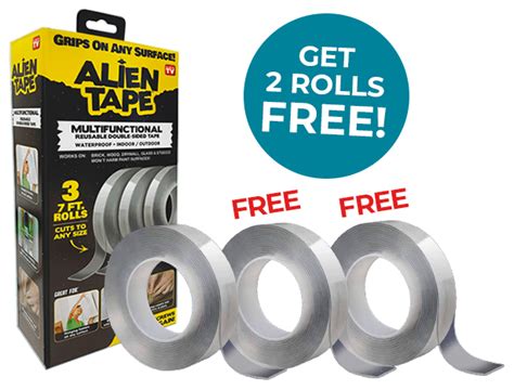 Alien Tape - Instantly Locks Anything Into Place Without Screws, Anchors or Adhesive!