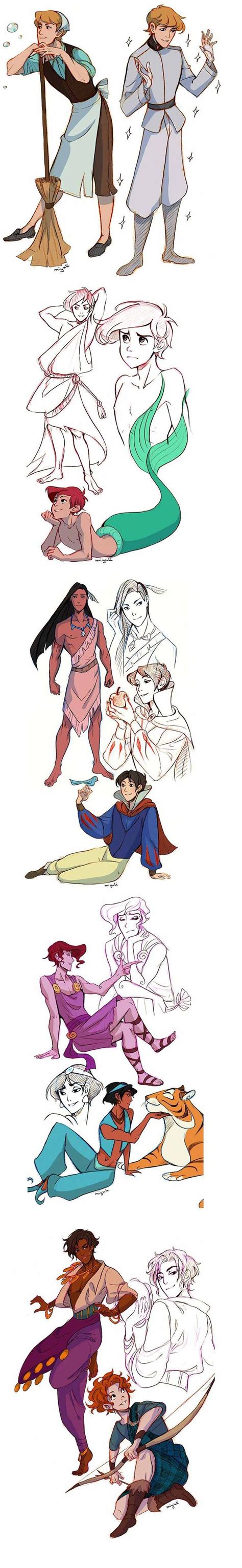 Pin by Kylie Murphy on Genderbends | Disney fan art, Disney princes ...