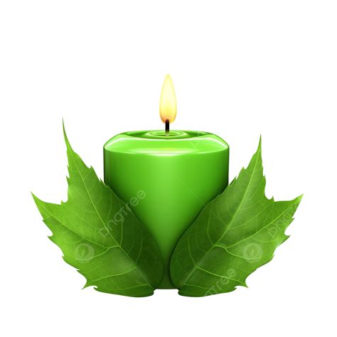 Green Diwali Concept Candle Light Made Of Green Leaf Eco Energy Concept Green Energy, Lamp 3d ...