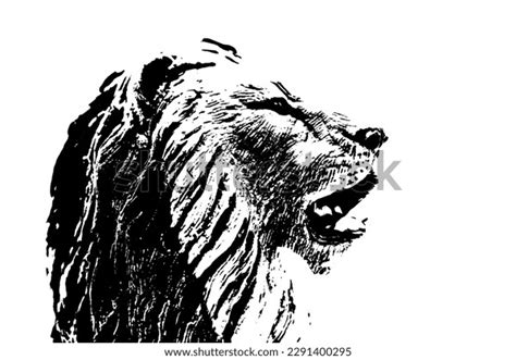 Silhouette Male Lion Standing On White Stock Illustration 2291400295 | Shutterstock