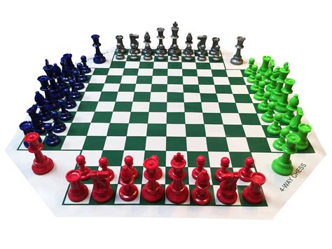 Buy WE Games Four Player Chess Set, Chess Board for Team Chess, Combination Chess Game for Up to ...