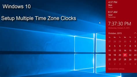 Windows 10 - Multiple Time Zone Clocks - YouTube