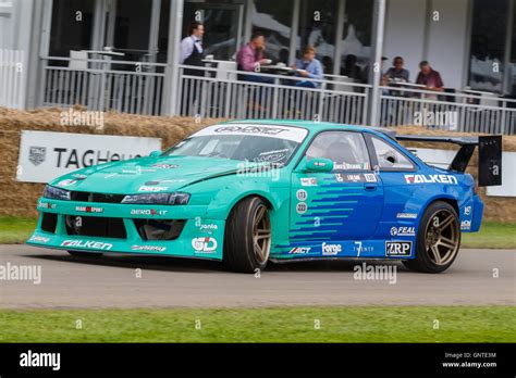 1993 Nissan 200SX S14 "Drift" car with driver James Deane at the 2016 ...