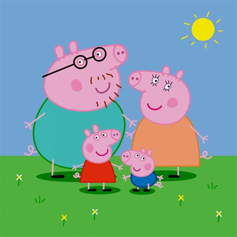 Peppa Pig family Wallpaper 4K, Daddy Pig, Mummy Pig, George Pig