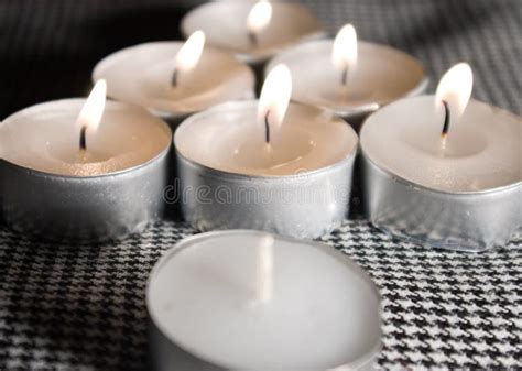 Seven candles stock image. Image of black, candle, celebrate - 7831643