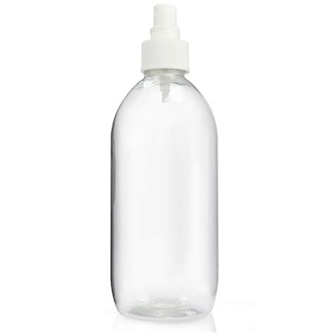 500ml Clear PET Plastic Spray Bottle - Ideon.co.uk