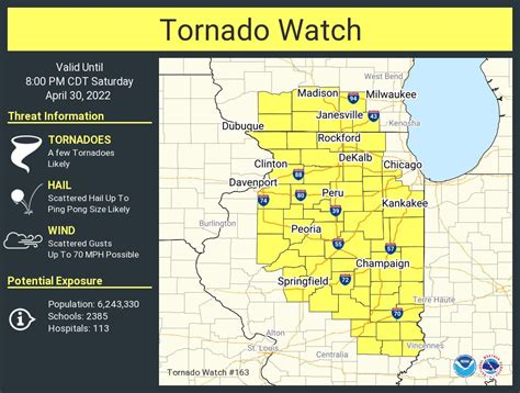 Joliet Weather Center 🇺🇦 on Twitter: "TORNADO WATCH has been issued for ...