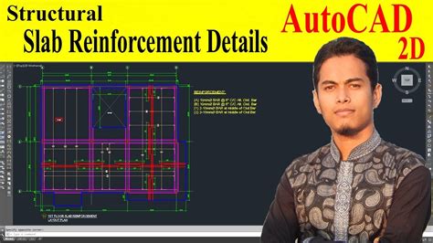 How to draw slab reinforcement details in AutoCAD - YouTube