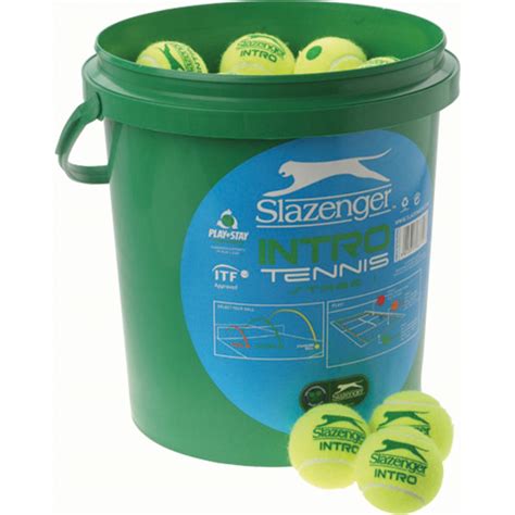 Slazenger Mini Tennis Ball Green 5 Dozen Bucket - Podium 4 Sport