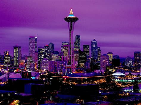 Nighttime in Seattle Fondo de Pantalla and Fondo de Escritorio | 1600x1200 | ID:692179 ...