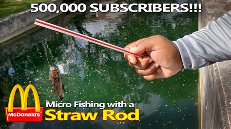 McDonalds Straw Micro Fishing Challenge DIY | Monster Mike - POBSE