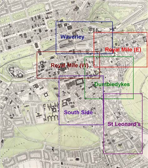 Maps of Edinburgh Old Town - 1891 - Waverley