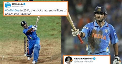 Gautam Gambhir Gave An Angry Reply To ESPNCricInfo For Glorifying MS Dhoni’s Winning Six