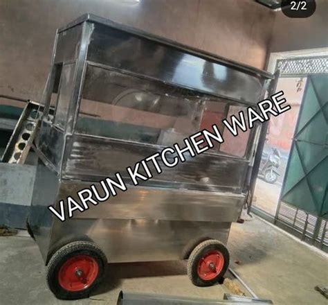 Stainless Steel Silver Commercial Food Cart, Load Capacity: 150 kg at ...