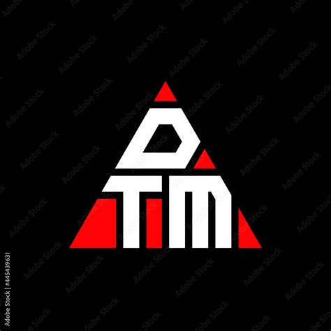 DTM triangle letter logo design with triangle shape. DTM triangle logo ...