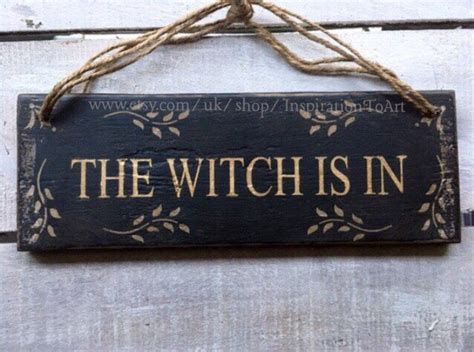 The Witch is In. Witch Sign. Halloween Sign. Funny Wood Sign. | Etsy