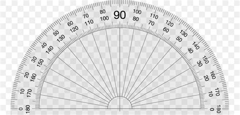 Protractor Ruler Angle Mathematics Circle, PNG, 747x395px, Protractor, Area, Black And White ...