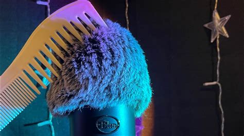 ASMR~ Fluffy mic combing and scratching (no talking) - YouTube