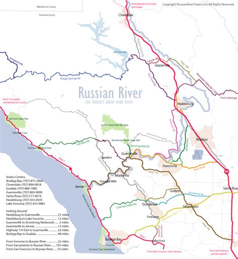 Russian River - Detailed Area Map