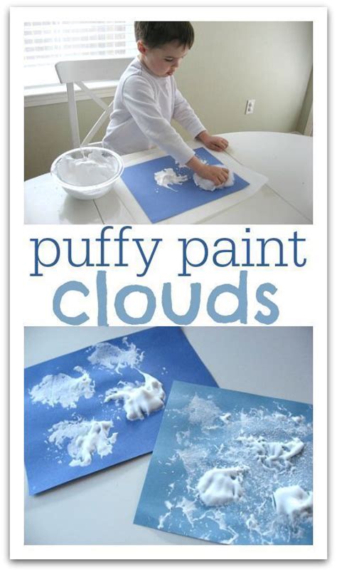 Puffy Paint Clouds - No Time For Flash Cards | Weather theme, Weather activities preschool ...