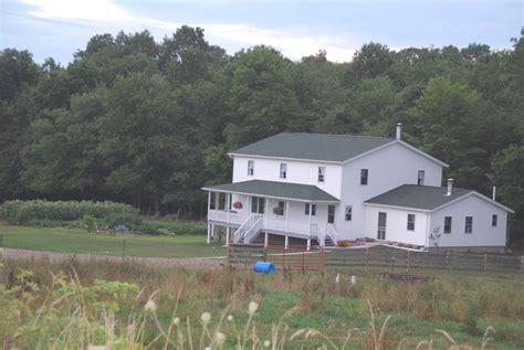 Your typical Amish house. White with small windows. In W. PA, the Amish ...