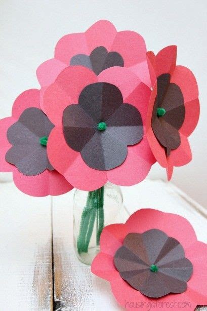 Easy Paper Poppy Flower Tutorial ~ Remembrance Day Craft | Proljece | Remembrance day art ...