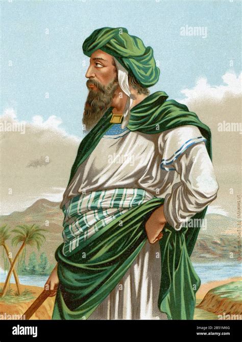 Old color lithography portrait. Muhammad (Mecca, c. April 26, 570 ...