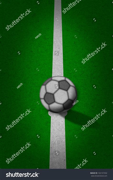 Soccer Football Field White Lines On Stock Illustration 102131932 ...