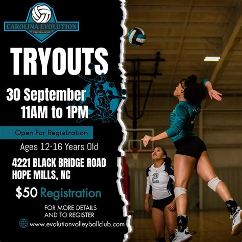 Volleyball Tryouts for 12U to 16U | Carolina Evolution V