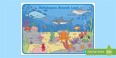 Poster Kosakata tentang Laut (teacher made) - Twinkl