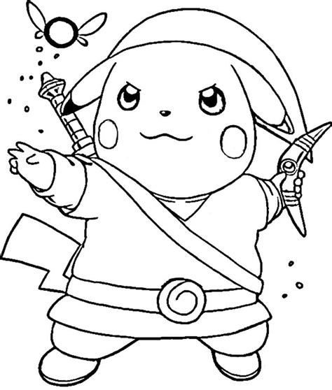 Ninja Pikachu coloring page - Download, Print or Color Online for Free