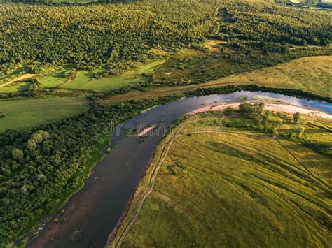 Drone View On River And Forest In Russia Stock Photo - Image of travel ...