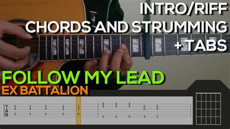 Ex Battalion - Follow My Lead Guitar Tutorial [INTRO/RIFF, CHORDS & STRUMMING + TABS] - Sipraman