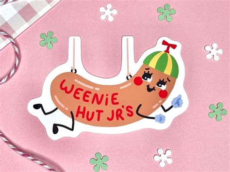 Weenie Hut Jr Sticker Spongebob Squarepants 3 Inch Water | Etsy